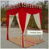 3MX3MX3M Sequins pärlor Celling Bröllop Square Canopy Drape Gardin med teleskopstångar Rörramsuppsättningar för bröllopsfesthändelse dekoration