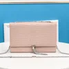 Mulheres da cadeia Trassel ombro Bolsas de couro genuínas Aligador Pastel Fashion Lady Messenger Bag Ha de alta qualidade HA 216