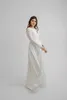 2020 Chiffon Modest Wedding Dress Boho Långärmade Simple Low V Back Custom Made Bogemian Informal Beach Bridal Gowns Enkel A-Line