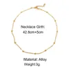 Modedesigner minimalistische Goldfarbe Perlen Halsband Halskette für Frauen Mädchen Halsreifen Schmuck Colar Collares