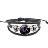 DHL epacket 12 constellation temps hommes bracelet de pierres précieuses et les femmes de bracelet en perles tissées à la main DJFB127 Charm bijoux Bracelets