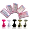 5pcs Nail Art Practice Display Stand Chess Board Magnetic Tips White Black Practice Holder Set Polish Gel Color Chart Tool