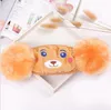 Kid's Masks Cartoon Bear Face Mask With Plush Ear Protective Thick Mouth Cover Kids Mouth Winter Face Mask Outdoor Dustpoof Face Mask LSK571