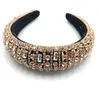 Baroque Glass Crystal Headband Big Rectangle Diamond Fashion Designer Hair Band Ornament Rhinestones Women9615729