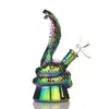 Serpent verre Bong narguilés Animal Pipes 2.4inches bangs d'eau colorés avec bol accessoire de fumée de plate-forme pétrolière