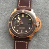 NEW VS production Bronzebrown ceramic counter clockwise rotating bezel with indexing scale Screwin frosted titanium9408921