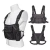 Outdoor Bags Radio Pocket Chest Harness Nylon Pack Pouch Holster Vest Rig For Walkie Talkie Adjustable Shoulder Strap Mountaineering Backpac