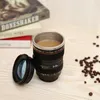 Tazza da caffè con obiettivo della fotocamera Creative 6th Generation 400ml Bicchiere da caffè in acciaio inossidabile da viaggio Tazze da caffè da campeggio con coperchi