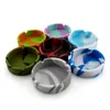 Brilham no escuro luminoso macio Rodada de silicone Cinzeiro Mini pequeno Ash Tray Unbreakable portátil piteira Anti-escaldante Eco-Friendly