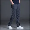 Pantaloni firmati Pantaloni larghi da uomo in cotone regolare Multi tasche Pantaloni cargo primavera autunno Pantaloni versatili casual 3EOAE