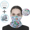 2pcs masque facial + 15 pcs filtres cyclisme en plein air respirant soleil demi-masque anti-UV avec 15 x filtres foulard anti-poussière polyvalent