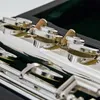 Populär Pearl Alto Flute PFA-206 ES 16 Stängt hål G Tune Sliver pläterad professionell musikinstrument med fodral Gratis frakt