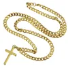 Mode pour femme hommes garçons en acier inoxydable ensembles de bijoux livraison directe bijoux cadeau Bracelet collier croix gourmette chaîne