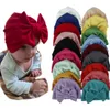 Große Schleife Babymütze 18 Farben Europäische und amerikanische neue Kapuzenmütze Baby 0-2 Jahre alte Baby-Kopftuchmütze WY1432