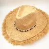 sombrero de paja de vaquero del oeste