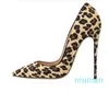 Heißer verkauf-Top Qualität Leopard Patent Leder Frauen Pumpen Spitz Dünne High Heels 2018 Neue Mode Luxus Frauen Schuhe große Größe