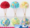 Pièce maîtresse de fleur de décoration de mariage pour la boule de fleur de table embrassant le support de pièce maîtresse de table de boule fleurs décoration de mariage pour la fête FBO21