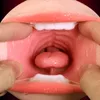 RAchyme TPE miękkie głębokie gardło mężczyzna masturbator seks oralny blowjob seks produkty zęby język realistyczny kieszonkowy pussy sex zabawki dla mężczyzn cx200707