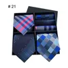 neue Geschenk-Box Krawatte Taschentuch Mode-Business-Streifen-Paisley-Krawatte Einstecktuch Setverpackung Männer Luxus-Box