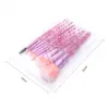 Glitter Makeup Brushes 10Pcs/Set Transparent Crystal Brush Set Hot Selling Brush Kits Products High Quality Professional Cosmetic Tools