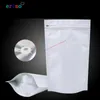 100PCS 23x34cm (9x13.3in) Vit / svart luftventil Värmeförsegling Aluminiumfolie Mylar Zip Lock Storage Bags Tear Notch Wholesale