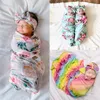 6 styles infantile bébé INS Swaddle garçons filles couverture florale + bandeaux 2pcs / ensemble nouveau-né doux coton sac de couchage sacs de couchage pour tout-petits M2453