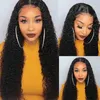 Przezroczyste 360 ​​koronkowe peruki czołowe dla czarnych kobiet Kinky Curly Virgin Hair Part Peruka 150 Gęstość wstępnie wyrzucana z włosami dla niemowląt 5329909