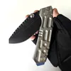 한정판 불량 상어 사용자 정의 나이프 SCK 접는 칼 강력한 S35VN 블레이드 고품질 티타늄 핸들 캠핑 도구 야외 장비 전술 포켓 EDC