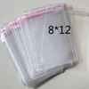 100 Stück 8 cm x 12 cm selbstklebende Siegel-Polybeutel-Plastiktüte, durchsichtige Schmuck-OPP-Verpackung, 7,9 x 11,9 cm, zur Präsentation von Schmuckbeuteln