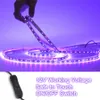 UV Light Strip 12V UV Strip Lights 1 Meter 60 LEDs, 395nm-400nm for Party, Collection, Stage, Night Fishing