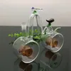 Pipe à fumer Mini narguilé bangs en verre Bouilloire en verre en forme de métal coloré