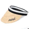 Hot New Popular Fashion Luxury Designer Sommar Utomhus Beach Casual Baseball Ball Caps Stripped Hattar för Kvinnor Kvinna