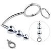 Stal nierdzewna Metalowy Dilator Dilator Dildo Prostate Massager Penis Pierścień Plug Pack Chastity Lock Fetish Gay Sex Zabawki J1917