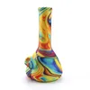 8.7 Inch Silicone Water Pipe with Glass Bowl Silicone Tobacco Smoking Pipes for burn Dry Herb Unbreakable Percolator Bong Smoking oil rig