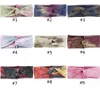 9 Couleurs Femmes Tie-Dyed Bandeau Élastique Croix Bandeaux Yoga Fitness Sports Sweat Band Gradient Couleur Large Bande Bohème Foulard M2249