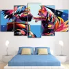 5 Stuk Waterdichte Inkt Schilderij Anime Posters En Prints Canvas Muur Foto 'S Voor Woonkamer Nordic Wall Art Tableau3542680