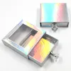 Crystal selector cuadrado Lash caja de la pestaña falsa Caja de empaquetado falso 3D Mink pestañas cajas vacías diamante magnética del RRA3287