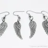 20 pairs Angel Wing Dangle Kolczyki Tybetański Srebrny 1,2x0,4 "Hot