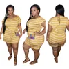 Летняя свободная полосатая печать плюс размер женских комбинезон шорты Boho Rompers One Piece Playsuit 4XL 5XL комбинезон Body Mujer1