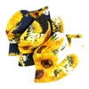 New Summer Two Side Sunflower Cotton Bucket Hat Men Women Panama Fashion Bob Fisherman Hat Outdoor Travel Sunscreen Fishing Cap