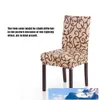 Spandex Stretch Krzesło Obejmuje Elastyczne Kwiatowe Drukowanie Zmywalne Krzesło Osłony Siedzenia Sliplovers Soft Silk Do jadalni Wedding Bankiet Party