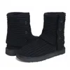 Women Winter Boots Australia Klasyczna wysoka wełniana wełniane buty śnieżne Grubszy zakręt, aby pomóc wełnianej IVG Rozmiar 36-41 Buty turystyczne dla kobiet z W0vy#