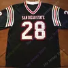 coe1 Custom San Diego State Aztecs Football Jersey NCAA College Chance Bell Chase Jasmin Keshawn Banks Rashaad Penny 28 Marshall Faulk Ryan Agnew