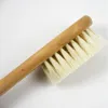 Petite brosse en bois pour bébé, en laine naturelle Pure, peigne, brosse à shampoing, portable, douce et confortable, brosse à barbe en laine 6845355