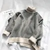 Women's Sweaters Turtleneck Sweater 2021 Winter Women Oversized Cute Sueter Mujer Pullover Knitted Mix-color Thick Grils Korean