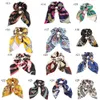 100 st / lot dam scrunchies leopard båge scrunchies för kvinnor hår scrunchie ponny svans hållare elastiska gummi hårband hår tillbehör