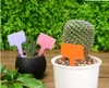 100 pcs / lote 6 x10cm planta plástica t-tipo tt tags marcadores berçário jardim rótulos cinza xb