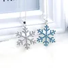 Bling Silah mavi kar tanesi kolye kolye kızlar mücevher elmas stras kar kolye cosplay aksesuarları kızlar kolye Noel hediyeleri m044