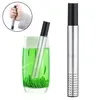 100st Tea Silder Stick rostfritt stål Pipe Design Mesh Tea Filter Portable Tea Infuser Teaware LX2471