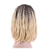 Perruque frontale en dentelle tressée de 16 pouces pour femmes noires, perruques synthétiques Afro Cornrow tresses en dentelle avec boîte de cheveux de bébé, tresses Wig5429778